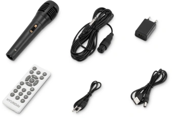 Минисистема Hyundai H-MC1236 черный 40Вт FM USB BT micro SD - купить недорого с доставкой в интернет-магазине