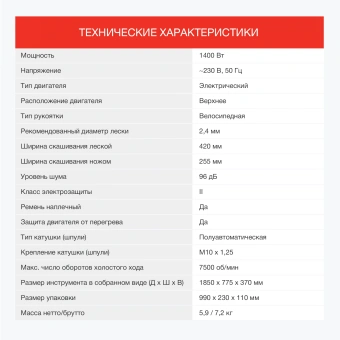 Триммер электрический Starwind ET-1400B 1400Вт разбор.штан. реж.эл.:леска/нож упак.:1шт. - купить недорого с доставкой в интернет-магазине