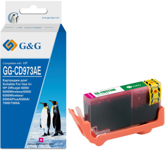 Картридж струйный G&G GG-CD973AE пурпурный (14.6мл) для HP Officejet 6000/6500/6500A/7000/7500A - купить недорого с доставкой в интернет-магазине