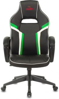 Кресло игровое Zombie Z3 черный/зеленый эко.кожа крестов. пластик - купить недорого с доставкой в интернет-магазине