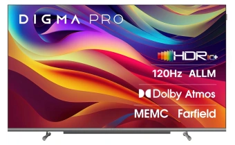 Телевизор OLED Digma Pro 55" OLED 55M Google TV Frameless черный/серебристый 4K Ultra HD 120Hz DVB-T DVB-T2 DVB-C DVB-S DVB-S2 USB WiFi Smart TV - купить недорого с доставкой в интернет-магазине
