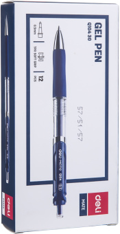 Набор ручек гелев. автоматическая Deli Mate (EQ10430-P) прозрачный/синий d=0.5мм син. черн. кор.карт. (12шт) - купить недорого с доставкой в интернет-магазине