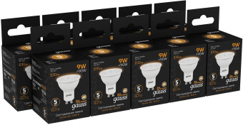 Лампа светодиодная Gauss 101506109 9Вт цок.:GU10 рефлек. 150B св.свеч.бел.теп. MR16 (упак.:1шт) - купить недорого с доставкой в интернет-магазине