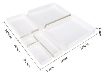 Органайзер настольный Deli ENS001WHITE Nusign белый пластик - купить недорого с доставкой в интернет-магазине