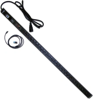 Блок распределения питания Lanmaster TWT-PDVM-4C9-20C3-I9 верт.размещ. 4xC19 20xC13 с мониторингом 32A IEC 309 - купить недорого с доставкой в интернет-магазине