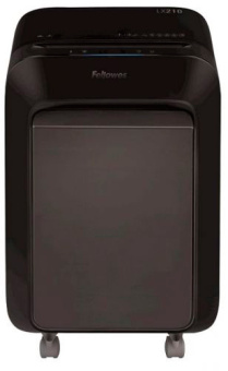 Шредер Fellowes PowerShred LX210 черный (секр.P-4) фрагменты 16лист. 23лтр. скрепки скобы пл.карты - купить недорого с доставкой в интернет-магазине