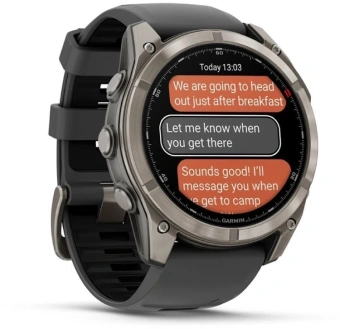 Смарт-часы Garmin Fenix 8 Pro 51мм 1.4" AMOLED корп.серебристый рем.черный разм.брасл.:127-225мм (010-03199-11) - купить недорого с доставкой в интернет-магазине
