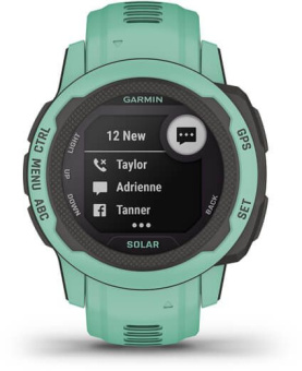 Смарт-часы Garmin Instinct 2S Solar Tactical 20мм 1.3" AMOLED корп.черный/мятный рем.мятный (010-02564-02) - купить недорого с доставкой в интернет-магазине
