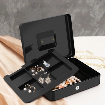 Ящик для денег Deli ET508 85x300x240 черный - купить недорого с доставкой в интернет-магазине