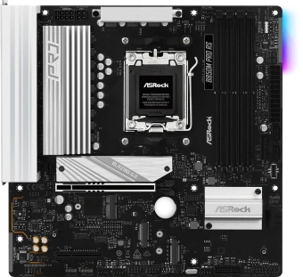 Материнская плата Asrock B850M PRO RS Socket AM5 AMD B850 4xDDR5 mATX AC`97 8ch(7.1) 2.5Gg RAID+HDMI+DP - купить недорого с доставкой в интернет-магазине