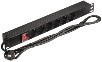 Блок распределения питания Lanmaster NM-PD16A-6XSH+S-2.0 гор.размещ. 6xSchuko базовые 16A Schuko 2м - купить недорого с доставкой в интернет-магазине