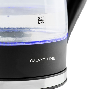 Чайник электрический Galaxy Line GL 0552 1.7л. 2200Вт черный корпус: стекло/пластик (ГЛ0552Л) - купить недорого с доставкой в интернет-магазине