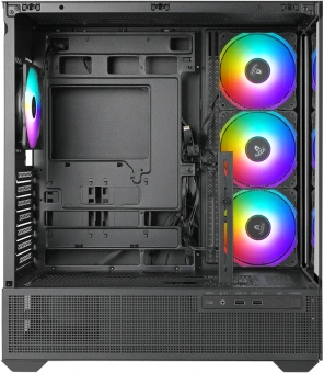 Корпус Azza TIARA черный без БП ATX 4x120mm 2xUSB3.0 1xUSB3.1 audio bott PSU - купить недорого с доставкой в интернет-магазине