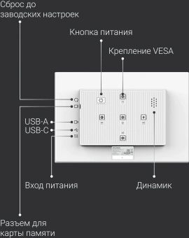 Фоторамка Digma 10.1" PF-1085 1280x800 белый пластик 16Gb Видео WiFi - купить недорого с доставкой в интернет-магазине