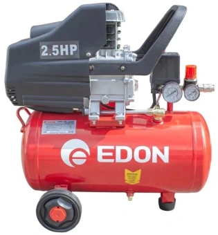Компрессор поршневой Edon OAC-25/1600 масляный 198л/мин 25л 1600Вт красный - купить недорого с доставкой в интернет-магазине