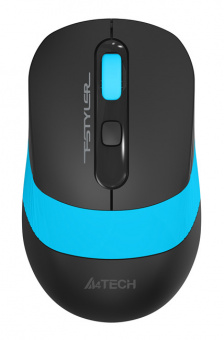 Мышь A4Tech Fstyler FG10S черный/синий оптическая (2000dpi) silent беспроводная USB для ноутбука (4but) - купить недорого с доставкой в интернет-магазине