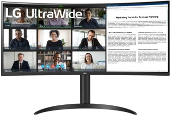 Монитор LG 34" UltraWide 34WR55QK-B черный VA LED 21:9 HDMI матовая HAS 300cd 178гр/178гр 3440x1440 100Hz DP Ultra WQHD USB 6.9кг - купить недорого с доставкой в интернет-магазине