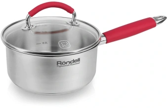 Ковш Rondell Sorge RDS-1218 1.3л. d=16см (с крышкой) стальной - купить недорого с доставкой в интернет-магазине