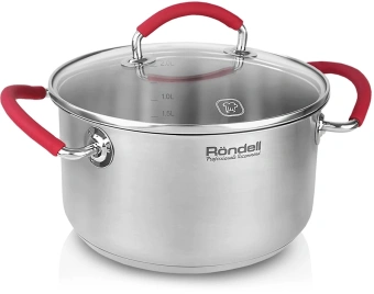 Кастрюля Rondell Sorge RDS-1219 2.1л. d=18см (с крышкой) стальной - купить недорого с доставкой в интернет-магазине