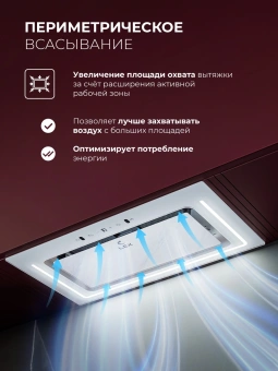 Вытяжка встраиваемая Lex Nova 600 Inverter WH белый управление: сенсорное (1 мотор) - купить недорого с доставкой в интернет-магазине
