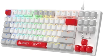 Клавиатура A4Tech S310N механическая белый/красный USB Multimedia for gamer - купить недорого с доставкой в интернет-магазине