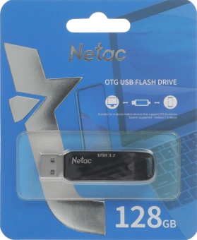 Флеш Диск Netac 128GB US1 NT03US11C-128G-32BK USB3.2 черный/серебристый - купить недорого с доставкой в интернет-магазине
