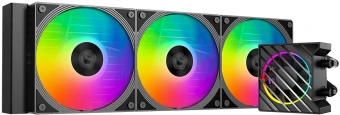 Система водяного охлаждения ID-Cooling Dashflow 360 XT Pro ARGB Soc-AM5/AM4/1200/1700/1851 черный 4-pin 16-34dB Al+Cu 350W Ret - купить недорого с доставкой в интернет-магазине