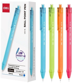 Набор ручек шариков. Deli EQ52-BL ассор. черн. - купить недорого с доставкой в интернет-магазине