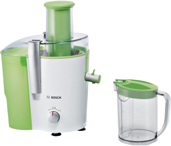Соковыжималка центробежная Bosch MES25G0 700Вт рез.сок.:1250мл. белый/зеленый - купить недорого с доставкой в интернет-магазине