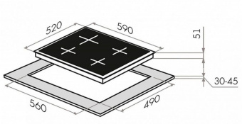 Варочная поверхность Maunfeld EEHS.64.4S нержавеющая сталь - цена, купить или заказать с доставкой в интернет-магазине Варочная поверхность Maunfeld EEHS.64.4S нержавеющая сталь - купить недорого с доставкой в интернет-магазине