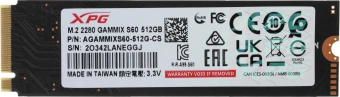 Накопитель SSD A-Data PCIe 4.0 x4 512GB AGAMMIXS60-512G-CS Gammix S60 XPG M.2 2280 - купить недорого с доставкой в интернет-магазине