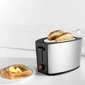 Тостер Kitfort КТ-6248 800Вт нержавеющая сталь/черный - купить недорого с доставкой в интернет-магазине