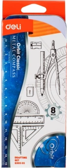 Набор для черчения Deli EG30505 корпус ассорти металл в компл.:8 предметов - купить недорого с доставкой в интернет-магазине