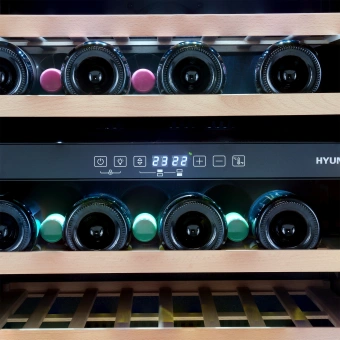 Винный шкаф Hyundai HBWC 0862 DUT 1-нокамерн. черный - купить недорого с доставкой в интернет-магазине