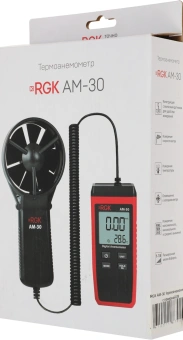 Термоанемометр RGK AM-30 портативный крыльчатый красный/черный (779296) - купить недорого с доставкой в интернет-магазине