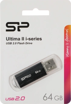 Флеш Диск Silicon Power 64GB Ultima II-I Series SP064GBUF2M01V1K USB2.0 черный - купить недорого с доставкой в интернет-магазине