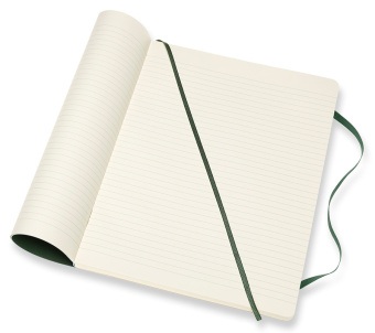 Блокнот Moleskine CLASSIC SOFT QP621K15 XLarge 190х250мм 192стр. линейка мягкая обложка зеленый - купить недорого с доставкой в интернет-магазине