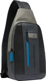 Рюкзак слинг мужской Piquadro Urban CA6540UB00/NGR черный/серый натур.кожа - купить недорого с доставкой в интернет-магазине