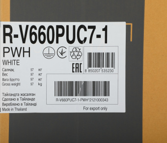 Холодильник Hitachi R-V660PUC7-1 PWH 2-хкамерн. белый глянц. инвертер - купить недорого с доставкой в интернет-магазине