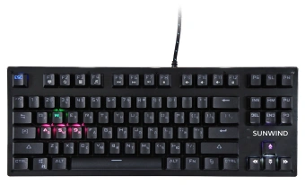 Клавиатура SunWind SW-K900G механическая черный USB Multimedia for gamer LED (1422332) кабель 1.8м - купить недорого с доставкой в интернет-магазине