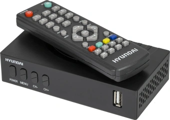 Ресивер DVB-T2 Hyundai H-DVB440 черный - купить недорого с доставкой в интернет-магазине