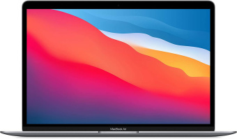 Ноутбук Apple MacBook Air A2337 M1 8 core 8Gb SSD256Gb/7 core GPU 13.3" IPS (2560x1600) Mac OS grey space WiFi BT Cam (MGN63ZP/A) - купить недорого с доставкой в интернет-магазине