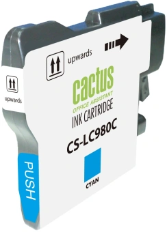 Картридж струйный Cactus CS-LC980C голубой (16мл) для Brother DCP-145C/165C/MFC-250C/290C с чипом - купить недорого с доставкой в интернет-магазине
