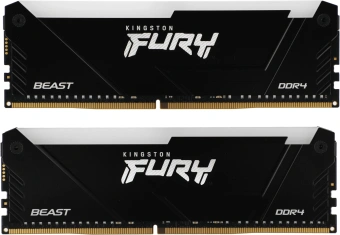 Память DDR4 2x32GB 3200MHz Kingston KF432C16BB2AK2/64 Fury Beast RGB RTL Gaming PC4-25600 CL16 DIMM 288-pin 1.35В dual rank с радиатором Ret - купить недорого с доставкой в интернет-магазине