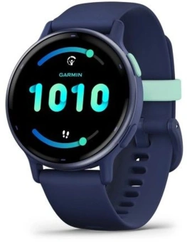 Смарт-часы Garmin Vivoactive 5 30.4мм 1.2" AMOLED корп.синий рем.синий разм.брасл.:125-190мм (010-02862-12) - купить недорого с доставкой в интернет-магазине