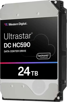Жесткий диск WD SATA-III 24TB 0F65684 WUH722624ALE6L4 Ultrastar DC HC590 4KN (7200rpm) 512Mb 3.5" - купить недорого с доставкой в интернет-магазине