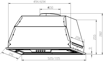 Вытяжка встраиваемая Lex GS Bloc P 900 IV слоновая кость управление: кнопочное (1 мотор) - купить недорого с доставкой в интернет-магазине