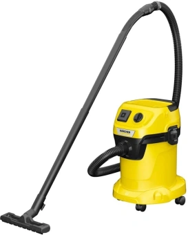 Строительный пылесос Karcher WD 3 P V-17/4/20 Workshop 1000Вт (уборка: сухая/сбор воды/выдув) желтый - купить недорого с доставкой в интернет-магазине
