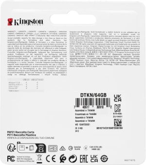 Флеш Диск Kingston 64GB DataTraveler Kyson DTKN/64GB USB3.2 серебристый/черный - купить недорого с доставкой в интернет-магазине