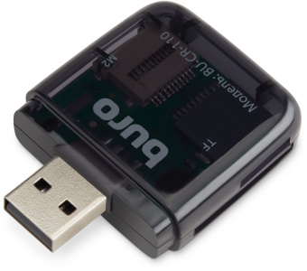 Устройство чтения карт памяти USB2.0 Buro BU-CR-110 черный - купить недорого с доставкой в интернет-магазине